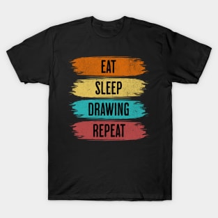 Eat Sleep Drawing Repeat T-Shirt